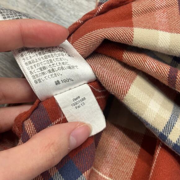 Eddie Bauer Tartan Plaid Mens 2XL Relaxed Chest Pocket Button Down Flannel Shirt - Picture 8 of 12